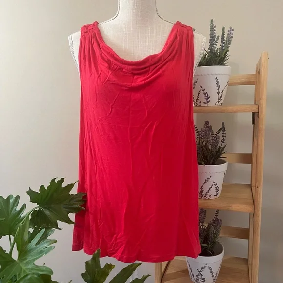 Bright Red Razor Back Tank - Picture 3 of 4